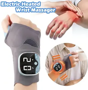 Upgraded Electric Heated Wrist & Hand Massager, Wireless Portable Support with 5 Modes, 3 Heat Levels, 9 Strength Settings, Pain Relief Hand Care Gift for Men Women