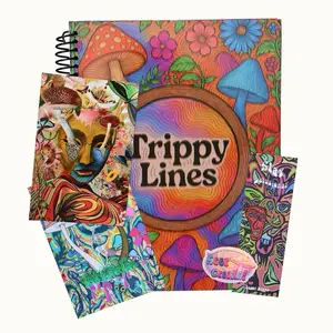 Trippy Lines Hardcover Coloring Book Bundle
