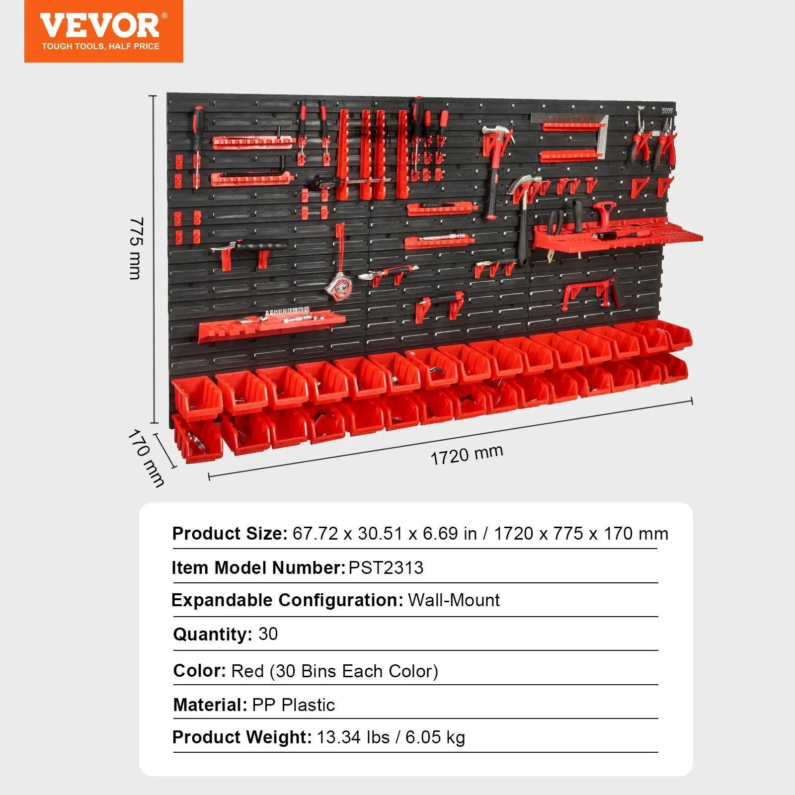 68" x 30" - 6 Plates with 90 PCS Kit