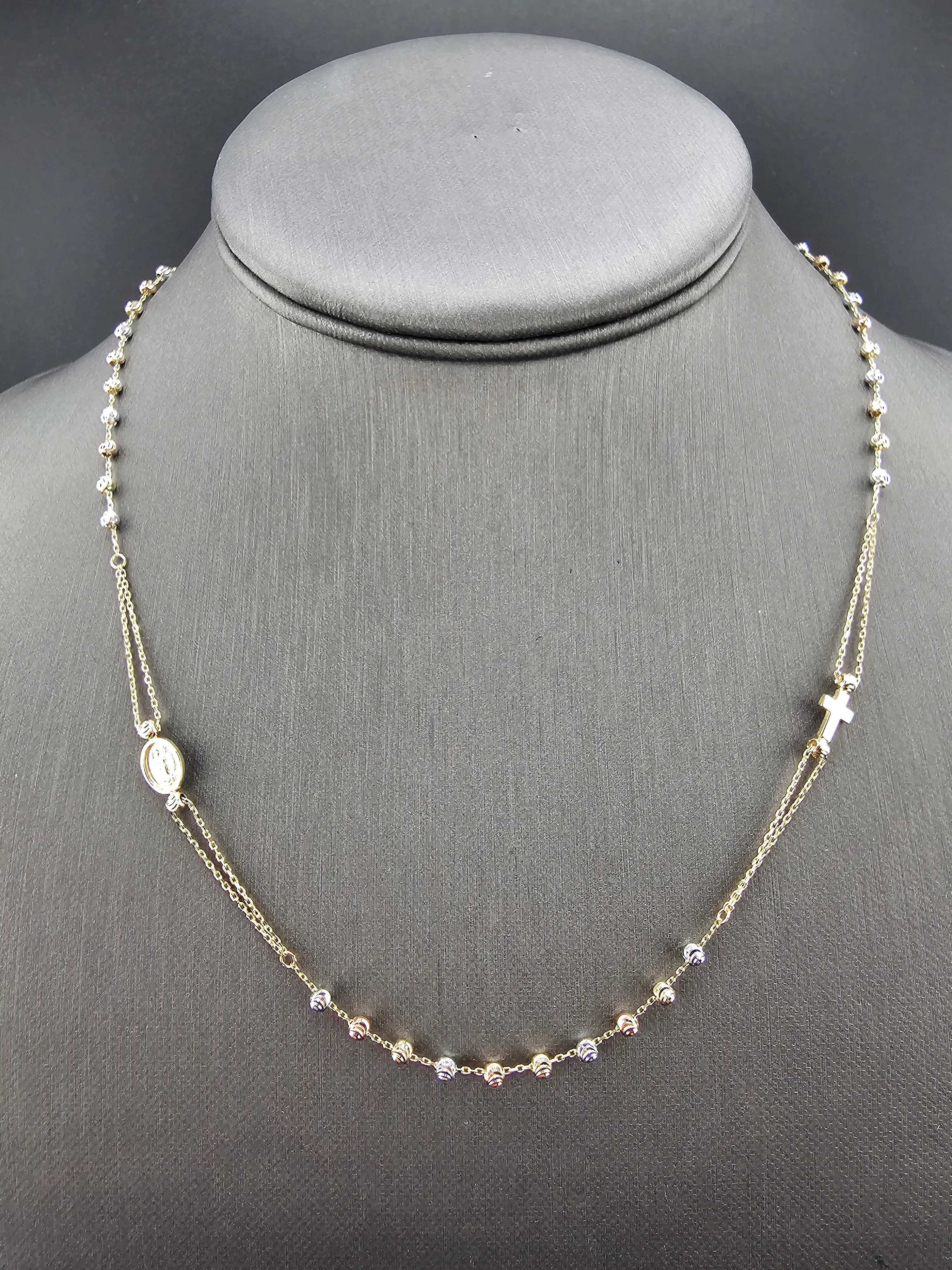 14K Gold Necklace - Rosary Necklace