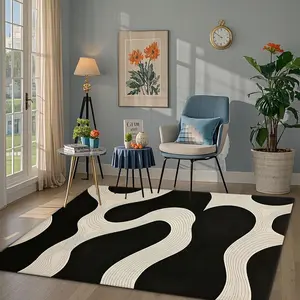 Velvet patterned printed carpet, suitable for multiple scenes, with multiple sizes available, soft and non-shedding, Living Room Rug, Modern Area Rug