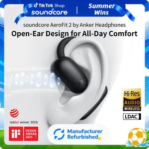 [Refurbished]soundcore AeroFit 2 by Anker, Open-Ear Headphones, 4 Adjustable Positions for Every Ear Size, 2× Richer Bass, Hi-Res, 42H Playtime, Clear Calls, IP55, Wireless Charging #DealsForYouDays, #summerwins