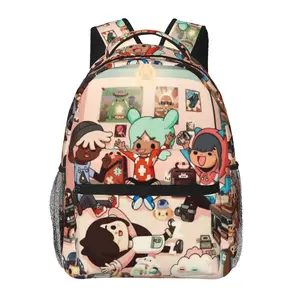 Fashion Toca Boca backpack with large capacity — a daily commuter bag for outdoor hiking and business; cartoon casual Toca Boca merchandise laptop daypack and school bag for women, men, and gift giving.