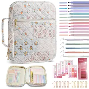 Bible Cover Case for Women Large Bible Cover with Durable Handle Quilted Bible Carrying Case for Girls Bible Study Supplies Accessories, Stationery, Mother Day, Christmas Christian Gifts for Women