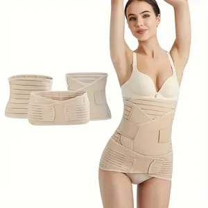 Lumbar Support Belt Adjustable Waist Cincher Belt  – Double Tummy Control Shapewear - Breathable Postpartum Belly Belt - Waist Trainer Girdle for Outdoor Hiking Running Gym & Daily Use - Postpartum Belt - Postpartum Belly Belt