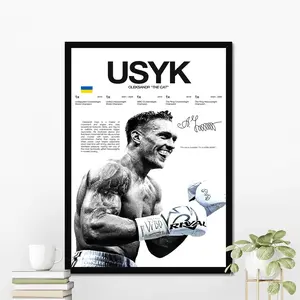 Oleksandr Usyk Boxing Poster | Hardline Series Wall Art | Aesthetic Home Decor | Boxing Fan Gift