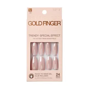 Gold Finger Special Effect Nails - French Glazed