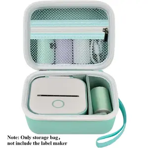 Label Maker Case for Memoking T02/ for Phomemo M02/ M02S/ M02 Pro/ Q30S/ for Nelko PM230/ for Anycash/for Ponek Mini Pocket Printer, Portable Sticker Paper Storage Holder - Box Only