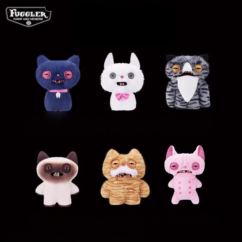 Fuggler Cute Teeth Monster Dark Alley Cat Series Plush Dolls, Ugly Cute and Quirky Trendy Figures
