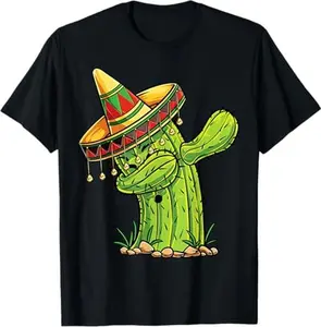 Dabbing Cactus Cinco de Mayo  Men Women Mexican T-Shirt