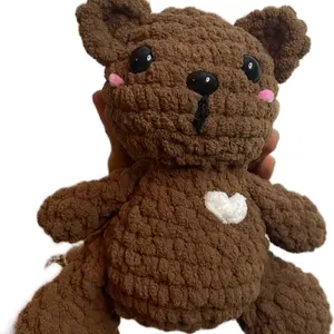 Handmade Crochet Brown Bear Plush