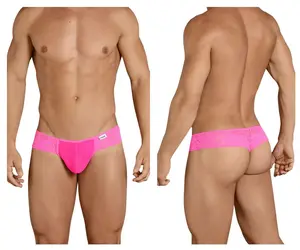 Men's Sexy Low-Rise Stretchy Thongs - Nylon Fabric Menswear Underwear with Elastic Waist, Smooth Lace Detailing, Opaque Pouch