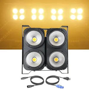 COB LED Spot DMX Blinder DJ Lights, 4x100w 4 Eye Matrix Focus for Stage Lighting, 3200k Warm White Color Party DJ Disco Lights for Wedding Parties