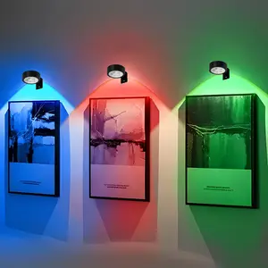 Battery-Powered Wireless Magnetic RGB Picture Light, Picture Frame Light, Adjustable Brightness with Timer, Ideal for Art Displays and Decoration