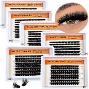 Mixed Length False Eyelashes (6 Counts), Natural Look Eyelash Extensions, Self Grafting Curl Eyelashes, Eye Makeup Enhancement False Eyelashes for Women & Girls, DIY Eyelash Extensions, Cosmetic