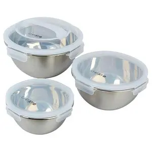 Chef Jet Tila 6pc Microwave-Safe Stainless Steel Bowls with Lids