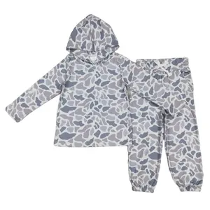 Boy Winter Hoodies Outfit Hunting Clothes  Camo Boy Clothing Set