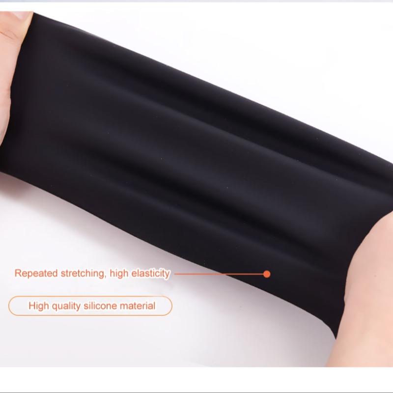 Silicone Adjustable Swim Cap with Ear Protection, Waterproof Swimming Hat for Long Hair Women & Men, Non-Chafing Bathing Cap for Water Sports