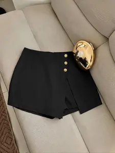 Women's High Waist Shorts & Mini Skirt, Trendy Vintage Unique Design, Casual Fashion Versatile, Comfortable Everyday Wear, High Waisted Skorts