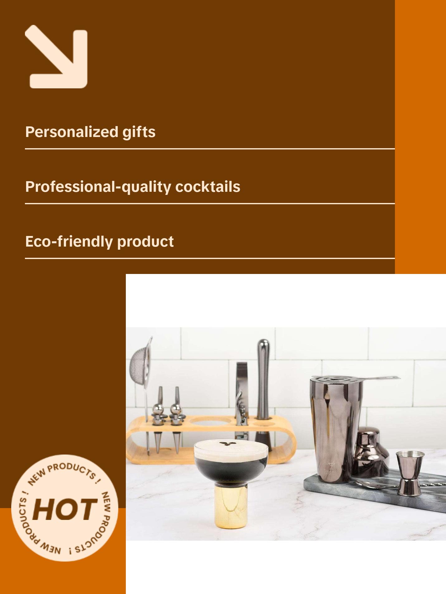 Custom Engraved Cocktail Shaker Set,Personalized Barware for Him,Her, Dad,Mom,Groomsman,Bridal,Bachelor Party & Wedding Gift,Christmas Gift