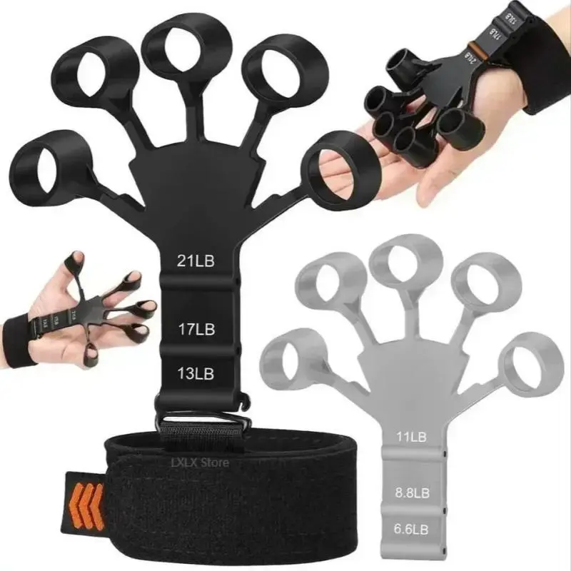 Finger Gripper Finger Exerciser Guitar Finger Exerciser 6 Resistant Levels Recovery Physical Tools Hand Strengthener For Patient