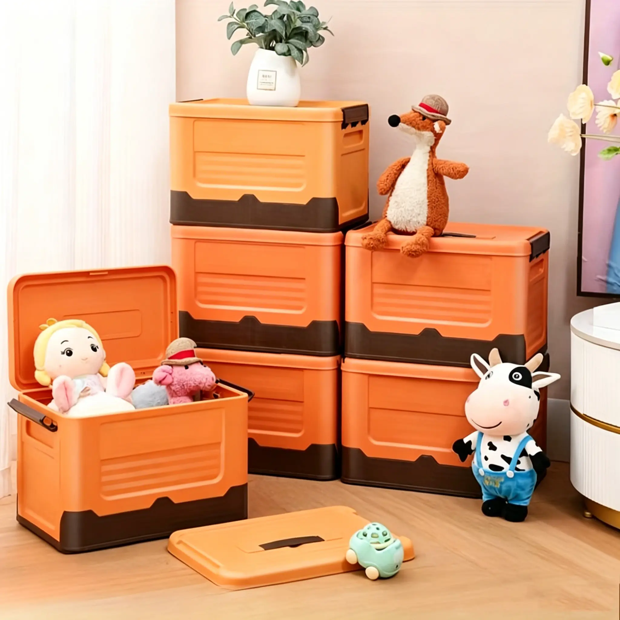 Foldable Storage Box for Home and Car Use, and Clothing Organizer, Wardrobe Storage Bin, Retail Under-Bed Folding Box, Trunks