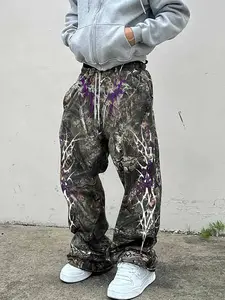 Men's Camo Print Pants, Street Fashion Casual Loose Trousers for Summer, Men's Bottoms for Daily Wear