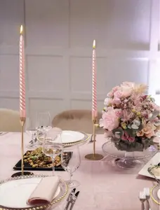 10 Inch Pink Taper Candles Set Of 4,Ture Dripless Taper Candles,8 Hrs Clean Burning Candle Sticks,Elegant Dinner Candles,Wedding Candles