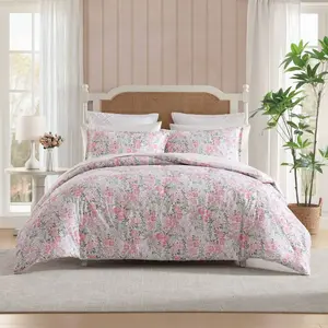 Laura Ashley Heather Garden Pink Twin Comforter Set