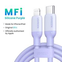 USB C to Lightning Purple-Silicon