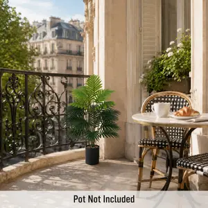 Realistic Tropical Palm Plant, Artificial Flower, 24/18/12 Leaf Floor Decor, Washable Plastic Greenery, Ideal for Living Room, Office, Wedding, Hotel