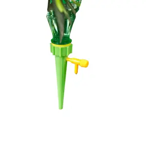 24Pcs Plant Spikes Self Watering Devices with Slow Release Control Valve for Outdoor Indoor Use Green Blue PPF Material Easy Installation