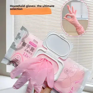 Pink Disposable Nitrile Gloves – Lightweight Multi-Purpose Cleaning Gloves for Kitchen, Pet Care & Hair Dyeing