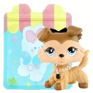Lps Collie Collectible Dolls, Blue Different Eyes, Mini Pet Shop Rare Figure with Accessories, Christmas Birthday Halloween Gift