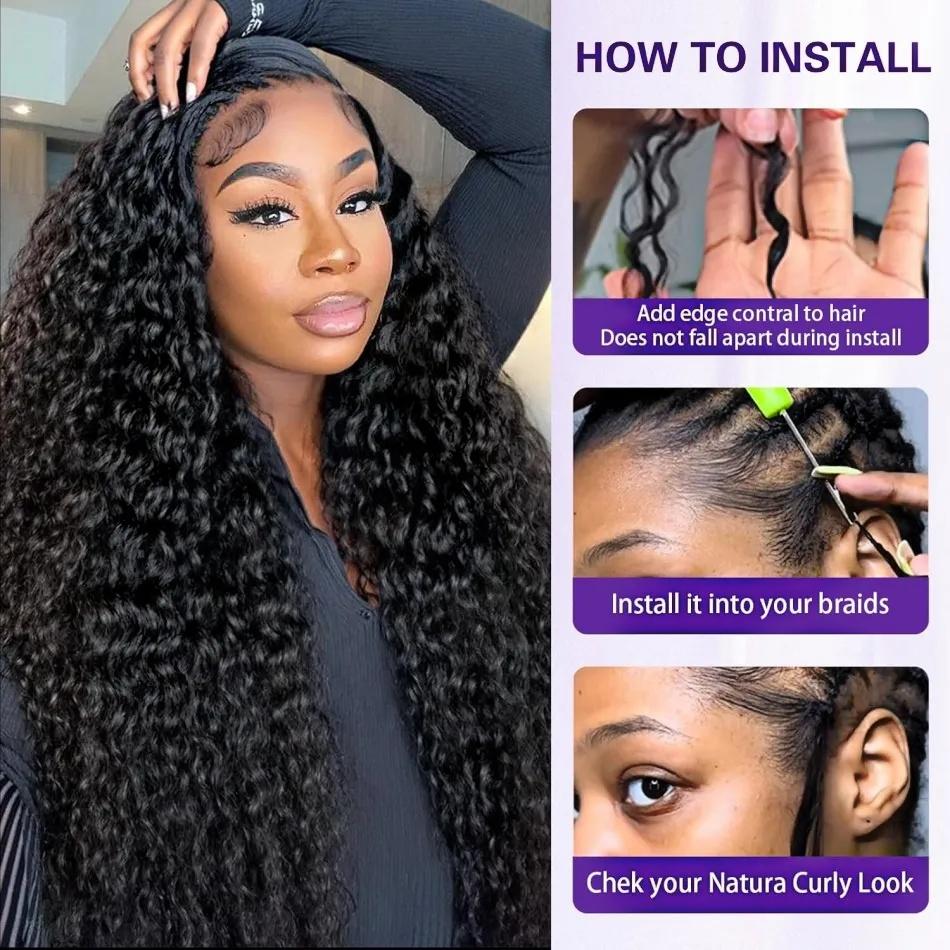 [Bling Hair]  Burmese Curly Feather Crochet For Braiding Pre-Separated Invisible Knotless Crochet Hair 100% Human Hair Extensions For Women