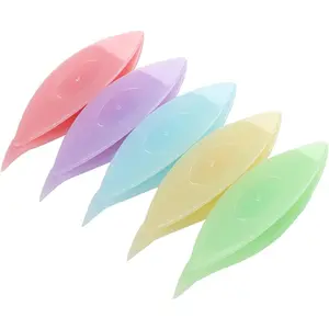 5Pcs Colorful Plastic Waving Tatting Shuttles Kit, Lacemaking Craft Tool Sewing Accessories