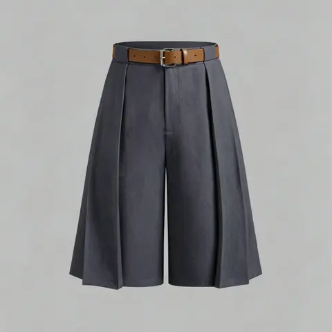 Women's High-Waisted Baggy Wide Leg Five-Quarter Pants, Slimming Casual Summer Bottoms