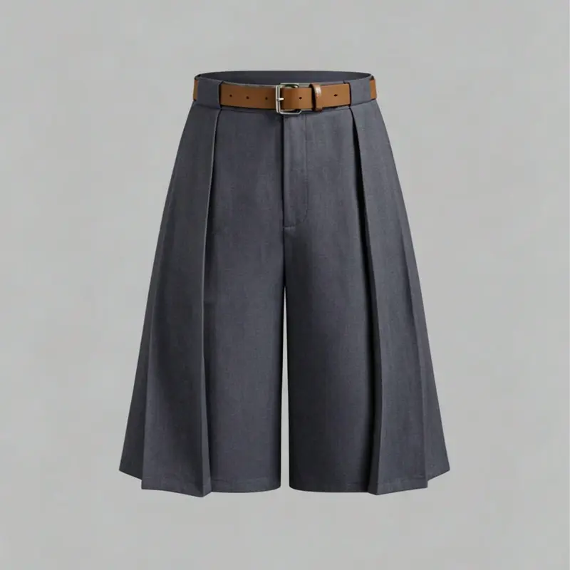 Women's High-Waisted Baggy Wide Leg Five-Quarter Pants, Slimming Casual Summer Bottoms