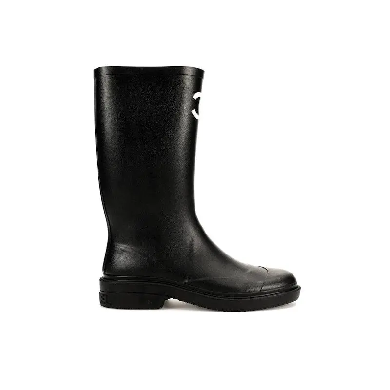 Chanel Women's Rubber Rain Boots Black, from StockX