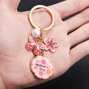 Butterfly Mother's Day Keychain,Love Mom Keychain