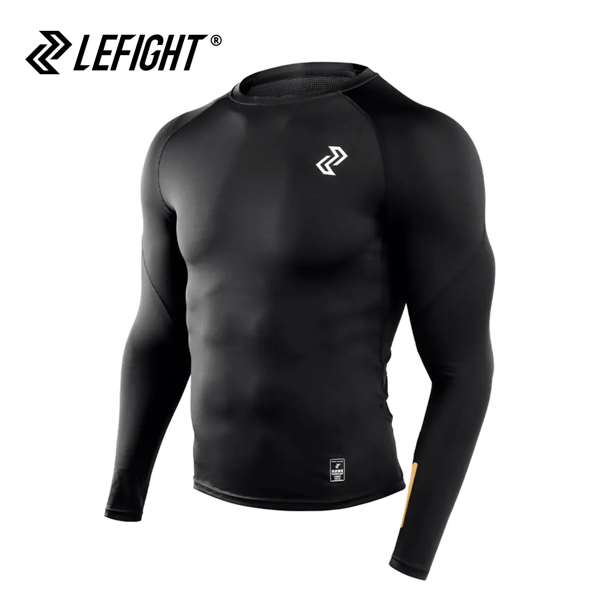 Lefight Men'S Solid Color Casual Muscle Shapewear, compression shirt, V-Neck, Long Tight T-Shirt, Long Sleeve, Gym Sports Men'S Tops, Men'S Daily Wear, 2025 Autumn Fashion Clothing