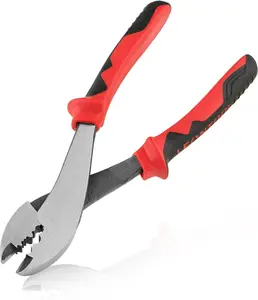 Electrician's Terminal Crimp Pliers with  Wire Crimping Tools Electrical Pliers with TPR Handle Crimping and  Tool for 10 to 22 AWG Terminals and Connectors