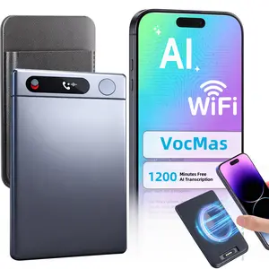 AI Voice Recorder with Call Recording Agentic AI Notetaker Translator 64GB Memory Note Recorder App Control Magnetic Case 103 Languages Transcribe Audio