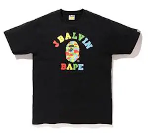 BAPE x J Balvin Camo College Logo Tee Black (men) by StockX