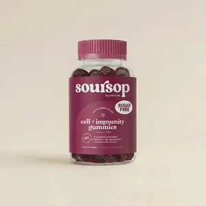 Soursop Nutrition Cell + Immunity Gummies Zero sugar, Vitamin C Echinacea Elderberry Daily Wellness Support for Immune Function and Healthy Aging Dietary Supplement