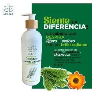 MELIVA Acondicionador Artesanal Calendula & Cola de Caballo with Collagen for Radiant Hair