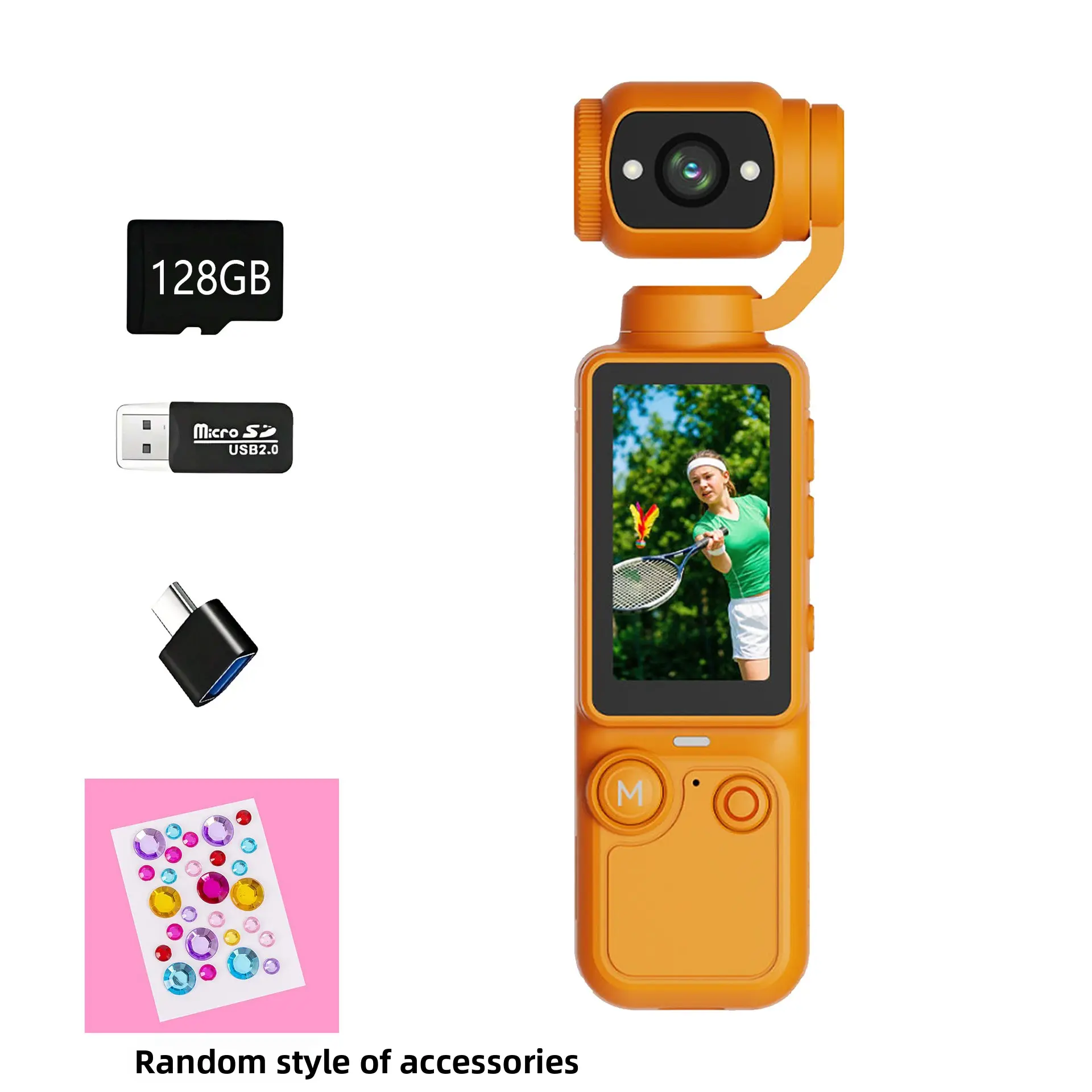 Orange + 128G + Decorative Stickers