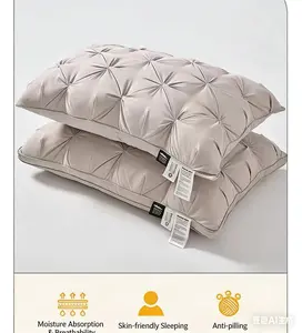 [Massage Pillows for Couples] 2 Soft Knitted Neck Pillows | Adjustable Ergonomic, High-Quality Core, Removable Cover, Comfortable for Couples