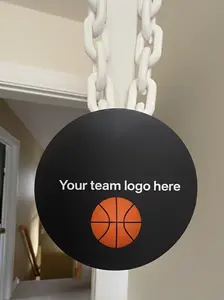YOUR TEAM Spinning Hype Fan Chain Basketball Theme Custom Logo Team Name Personalized Accessory for Fans