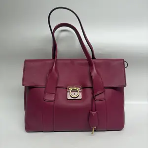 Pre-owned Calfskin Luggage Ferragamo Hot Pink Handbag